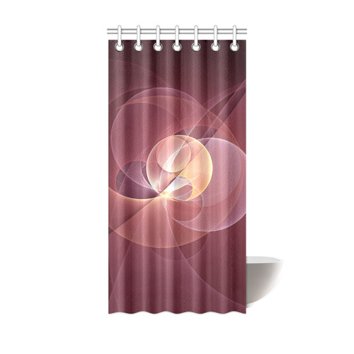 Movement Abstract Modern Wine Red Pink Fractal Art Shower Curtain 36"x72"