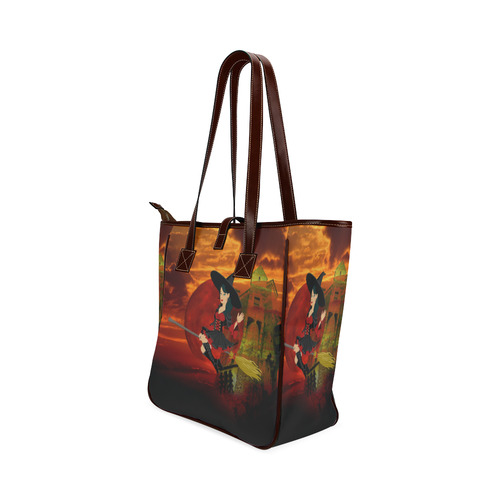 Witch and Red Moon Classic Tote Bag (Model 1644)