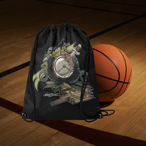 End Of Time Large Drawstring Bag Model 1604 (Twin Sides)  16.5"(W) * 19.3"(H)