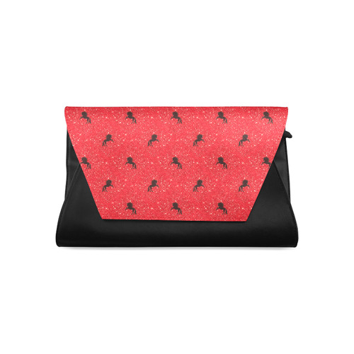 unicorn pattern red by JamColors Clutch Bag (Model 1630)