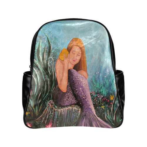 Mermaid Under The Sea Multi-Pockets Backpack (Model 1636)