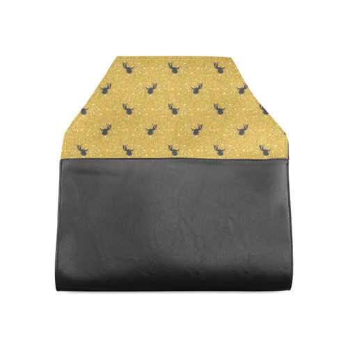 unicorn pattern golden by JamColors Clutch Bag (Model 1630)