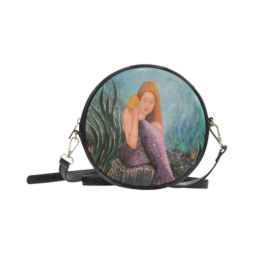 Mermaid Under The Sea Round Sling Bag (Model 1647)
