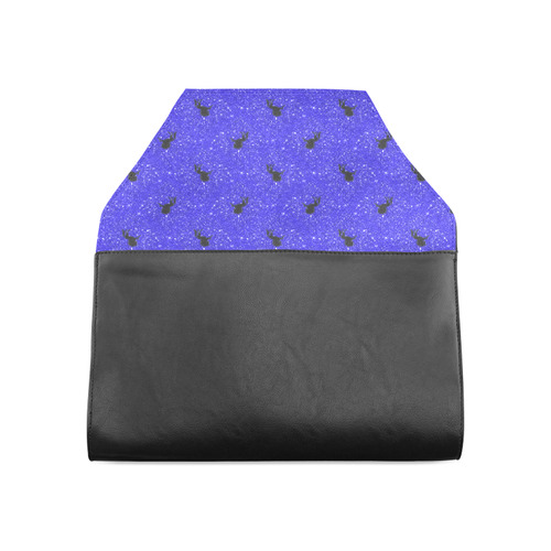 unicorn pattern blue by JamColors Clutch Bag (Model 1630)