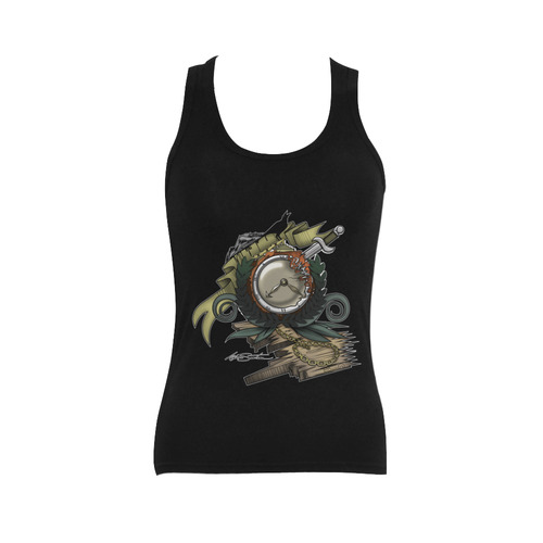 End Of Time Women's Shoulder-Free Tank Top (Model T35)