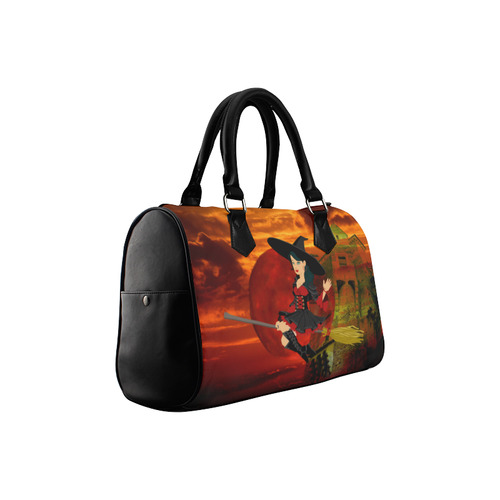 Witch and Red Moon Boston Handbag (Model 1621)