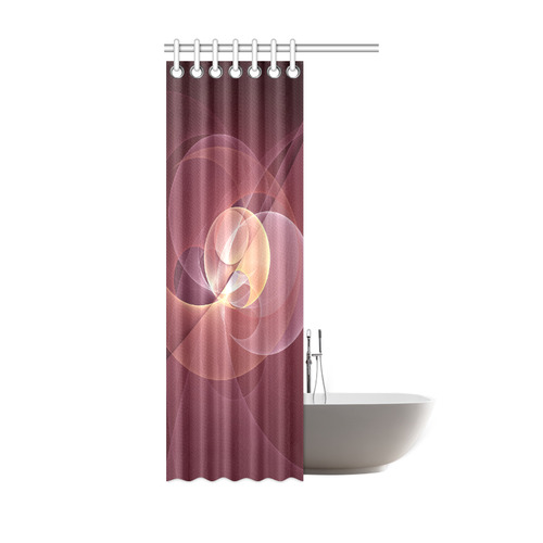 Movement Abstract Modern Wine Red Pink Fractal Art Shower Curtain 36"x72"