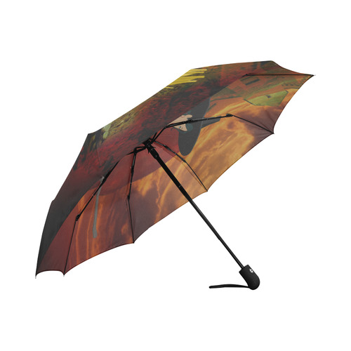Witch and Red Moon Auto-Foldable Umbrella (Model U04)