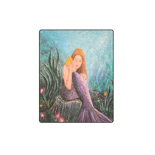 Mermaid Under The Sea Blanket 40"x50"