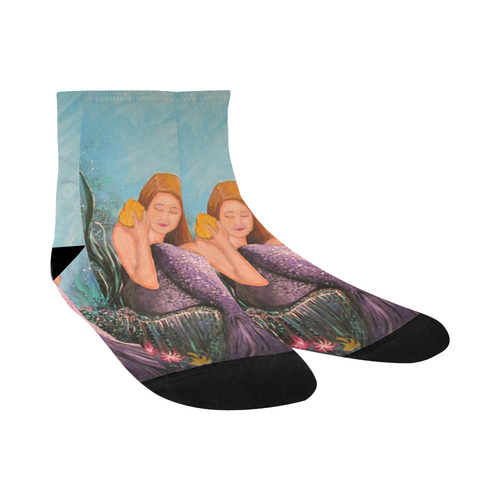 Mermaid Under The Sea Quarter Socks