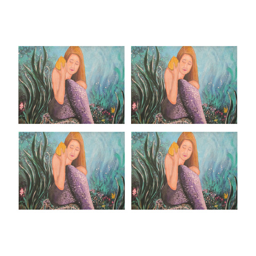 Mermaid Under The Sea Placemat 14’’ x 19’’ (Set of 4)