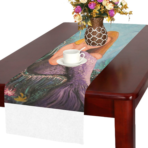 Mermaid Under The Sea Table Runner 16x72 inch