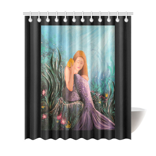 Mermaid Under The Sea Shower Curtain 72"x84"