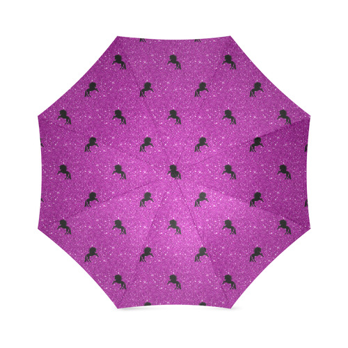 unicorn pattern pink by JamColors Foldable Umbrella (Model U01)