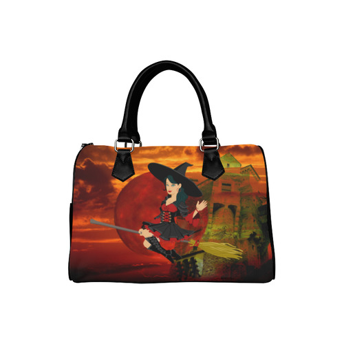 Witch and Red Moon Boston Handbag (Model 1621)