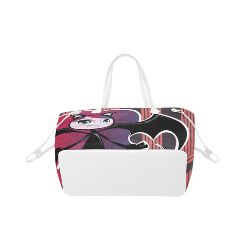 Cute lil' Vampire - Pink Clover Canvas Tote Bag (Model 1661)