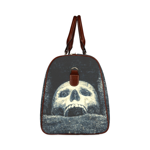 White Human Skull In A Pagan Shrine Halloween Cool Waterproof Travel Bag/Large (Model 1639)