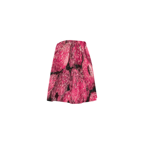 Red Fresh Raspberry Yummy Summer Berries Mini Skating Skirt (Model D36)