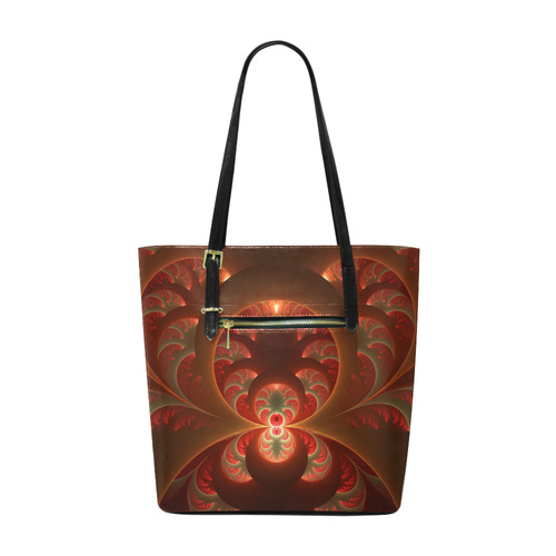 Magical Luminous Red Orange Fractal Art Euramerican Tote Bag/Small (Model 1655)