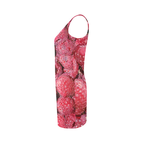 Red Fresh Raspberry Yummy Summer Berries Medea Vest Dress (Model D06)