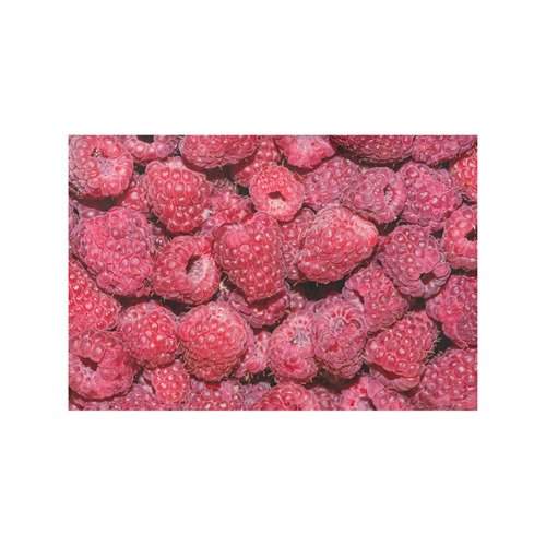 Pile of fresh red raspberries Placemat 12’’ x 18’’ (Set of 4)