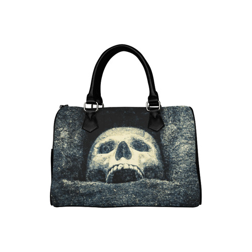 White Human Skull In A Pagan Shrine Halloween Cool Boston Handbag (Model 1621)