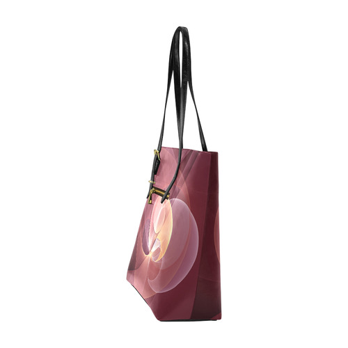 Movement Abstract Modern Wine Red Pink Fractal Art Euramerican Tote Bag/Small (Model 1655)