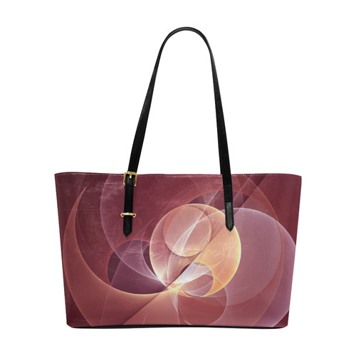 Movement Abstract Modern Wine Red Pink Fractal Art Euramerican Tote Bag/Large (Model 1656)