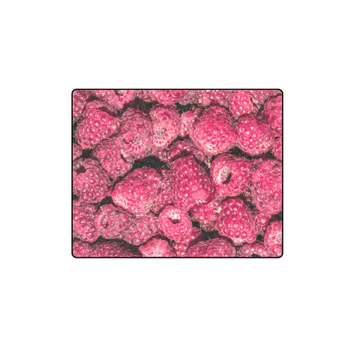 Red Fresh Raspberry Yummy Summer Fruits Blanket 40"x50"