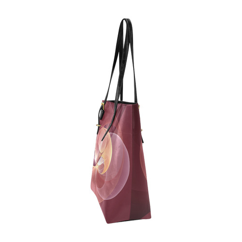 Movement Abstract Modern Wine Red Pink Fractal Art Euramerican Tote Bag/Small (Model 1655)