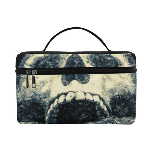 White Human Skull In A Pagan Shrine Halloween Cool Cosmetic Bag/Large (Model 1658)