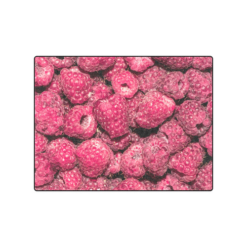 Red Fresh Raspberry Yummy Summer Fruits Blanket 50"x60"