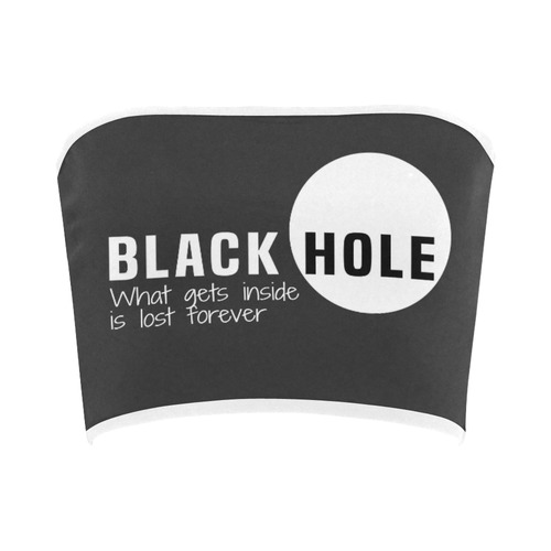 Black Hole What Gets Inside Is Lost Forever White Bandeau Top
