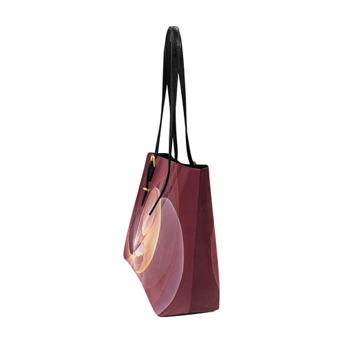 Movement Abstract Modern Wine Red Pink Fractal Art Euramerican Tote Bag/Large (Model 1656)