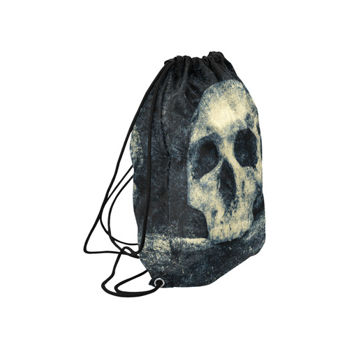 Man Skull In A Savage Temple Halloween Horror Large Drawstring Bag Model 1604 (Twin Sides)  16.5"(W) * 19.3"(H)