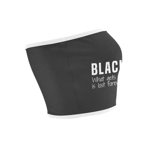 Black Hole What Gets Inside Is Lost Forever White Bandeau Top