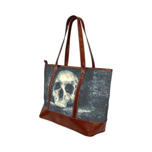 Man Skull In A Savage Temple Halloween Horror Tote Handbag (Model 1642)