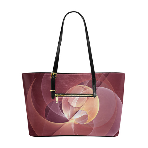 Movement Abstract Modern Wine Red Pink Fractal Art Euramerican Tote Bag/Large (Model 1656)