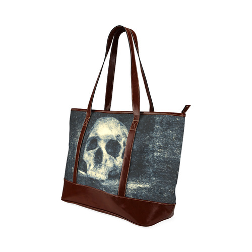 Man Skull In A Savage Temple Halloween Horror Tote Handbag (Model 1642)