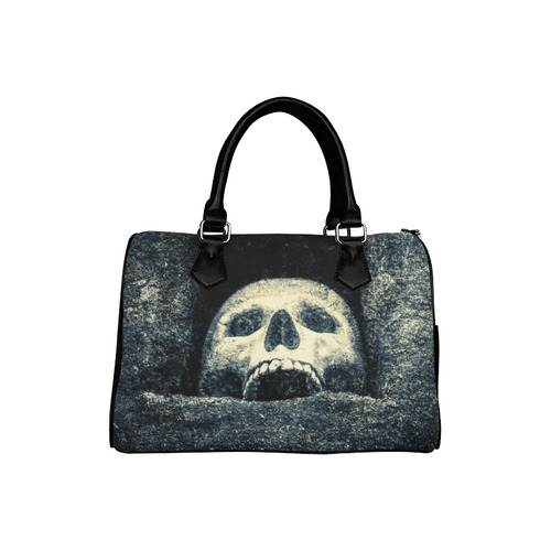 White Human Skull In A Pagan Shrine Halloween Cool Boston Handbag (Model 1621)