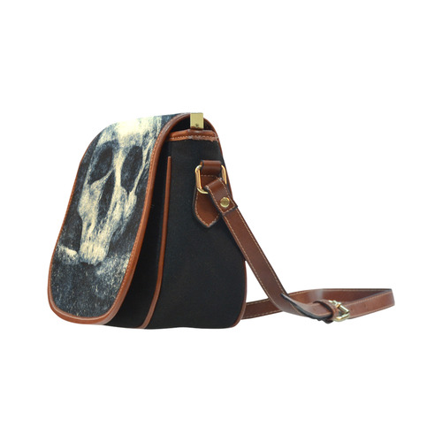 Man Skull In A Savage Temple Halloween Horror Saddle Bag/Small (Model 1649)(Flap Customization)