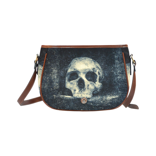 Man Skull In A Savage Temple Halloween Horror Saddle Bag/Small (Model 1649) Full Customization