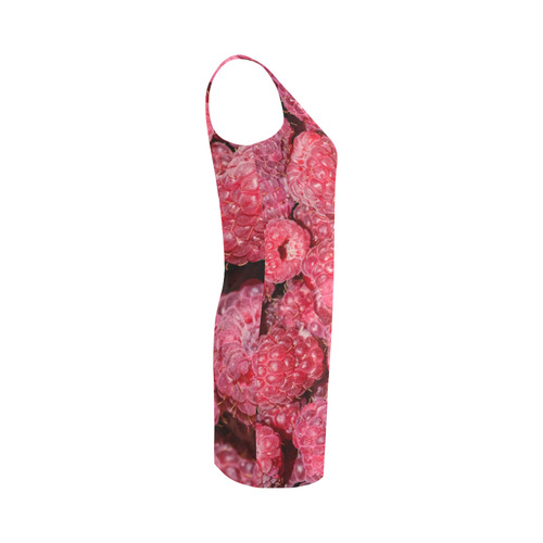 Red Fresh Raspberry Yummy Summer Berries Medea Vest Dress (Model D06)