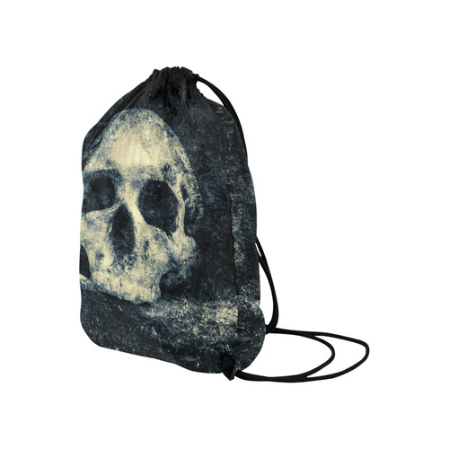 Man Skull In A Savage Temple Halloween Horror Large Drawstring Bag Model 1604 (Twin Sides)  16.5"(W) * 19.3"(H)