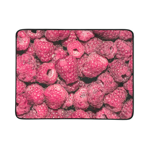 Red fresh yummy raspberries Beach Mat 78"x 60"