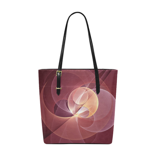 Movement Abstract Modern Wine Red Pink Fractal Art Euramerican Tote Bag/Small (Model 1655)
