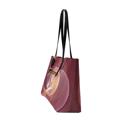 Movement Abstract Modern Wine Red Pink Fractal Art Euramerican Tote Bag/Large (Model 1656)