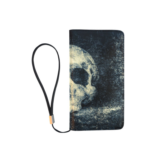 Man Skull In A Savage Temple Halloween Horror Men's Clutch Purse （Model 1638）