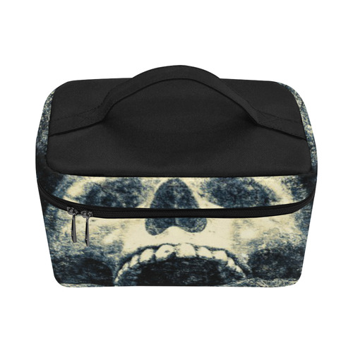 White Human Skull In A Pagan Shrine Halloween Cool Cosmetic Bag/Large (Model 1658)
