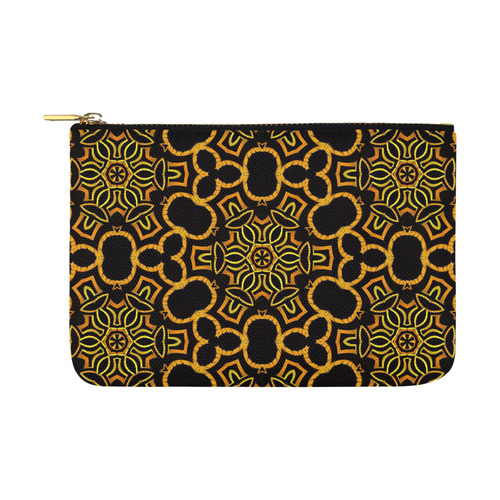 yellow-gold-black Carry-All Pouch 12.5''x8.5''